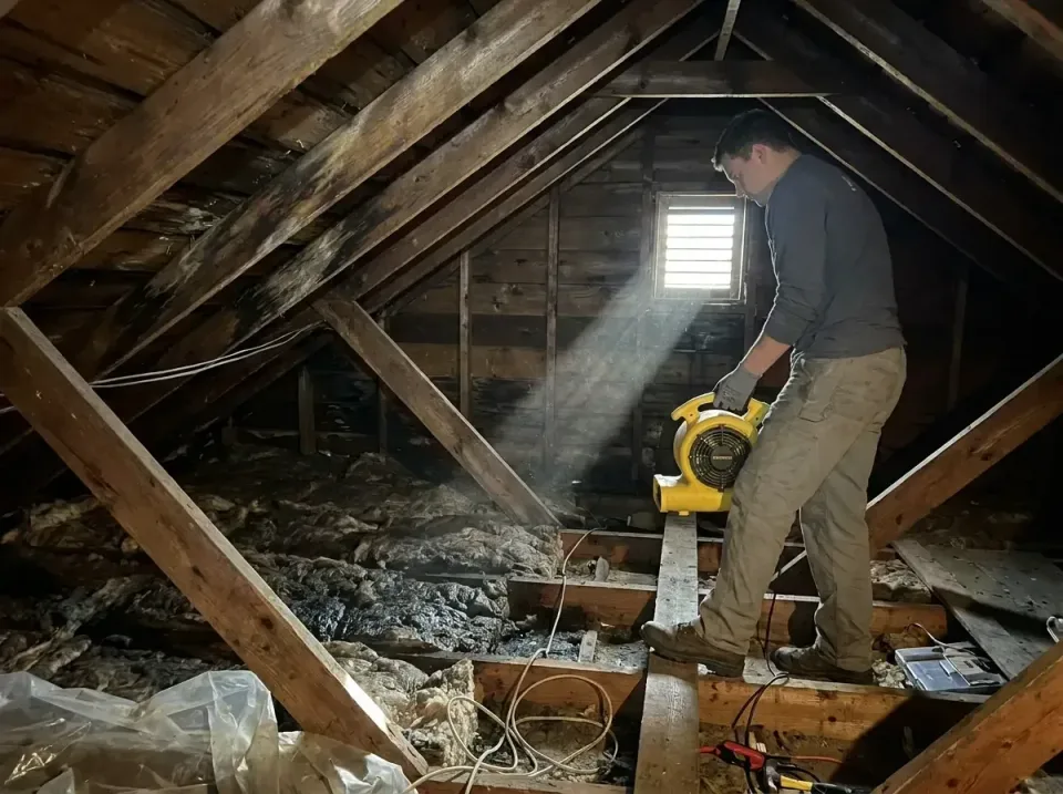 attic-water-damage-drying-proc-007 — frequently asked questions, Emergency Water Extraction & 24/7 Flood Response in Breese,…